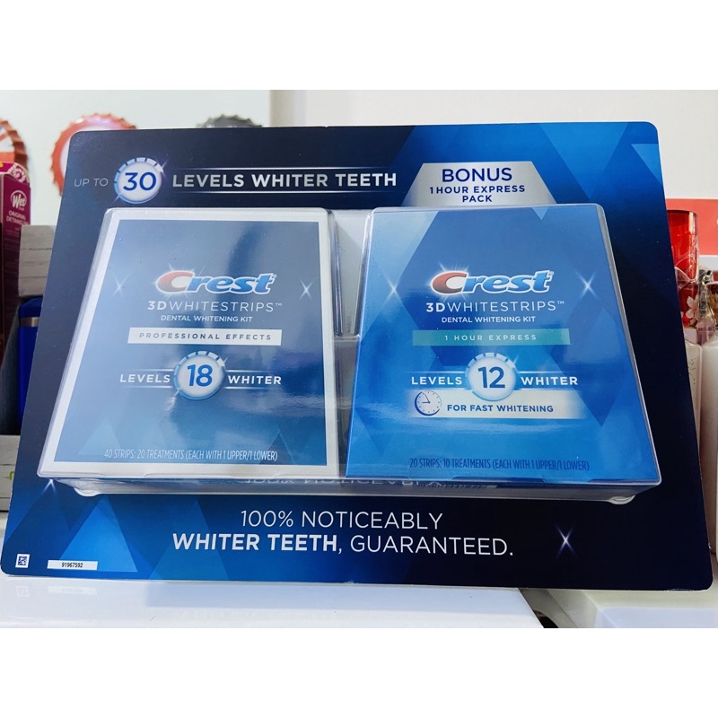 [BILL MỸ] SET MIẾNG DÁN TRẮNG RĂNG CREST 3D WHITESTRIPS MẪU MỚI