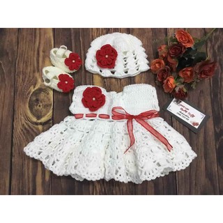 Set Áo Đầm handmade 3 món cho bé