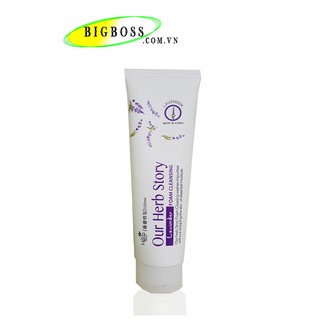 Kem Tẩy Da Chết Oải Hương Our Herb Story Lavender Foam Cleansing (120ml)