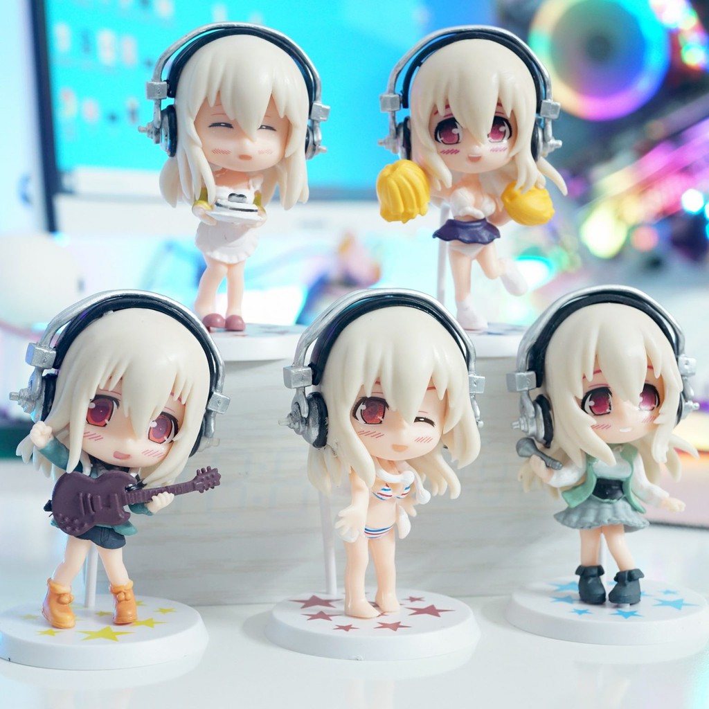 SET 5 MÔ HÌNH SUPER SONICO KUTE 9CM