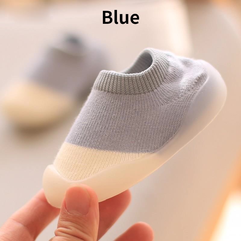 Giày Vớ Đế Mềm Phối Màu Dễ Thương Cho Bé Tập Đi