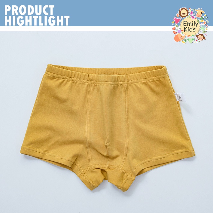 Bộ 5 Quần Lót Boxer Thoáng Khí Thoải Mái In Họa Tiết Hoạt Hình Dễ Thương Cho Bé Trai 3-12 Tuổi