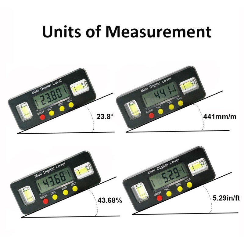 Thước Nivo,Ni vô cân bằng đo góc điện tử có nam châm dài 100mm sẵn pin