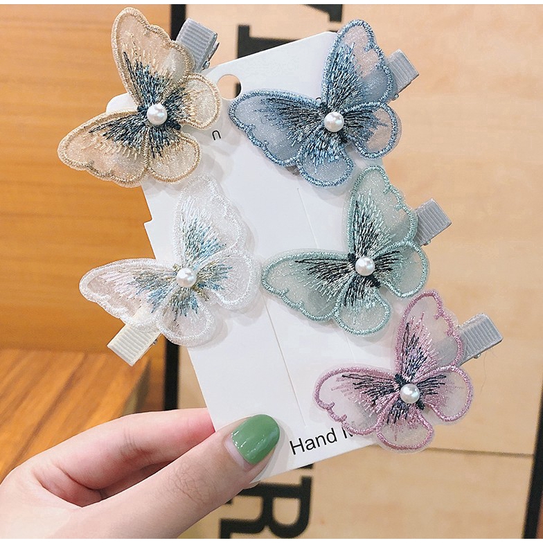 Hàng Mới Về Kẹp Tóc Hình Bướm Mini Phong Cách Retro Xinh Xắn Cho Nữ