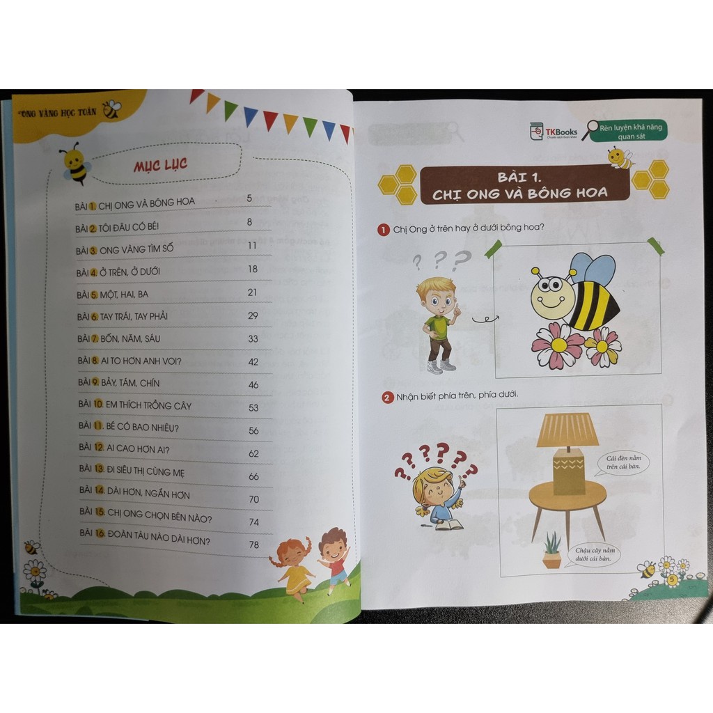 Sách Ong Vàng Học Toán Dành Cho Trẻ 4 - 6 Tuổi Combo, Lẻ Tùy Chọn MCTKCB