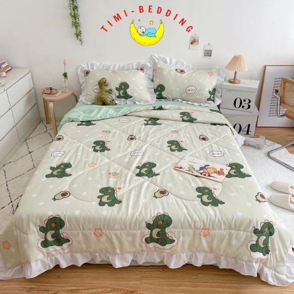 Bộ chăn ga đũi hè nhập khẩu cao cấp thoát mát, nhẹ nhàng và không bám dính – Timibedding