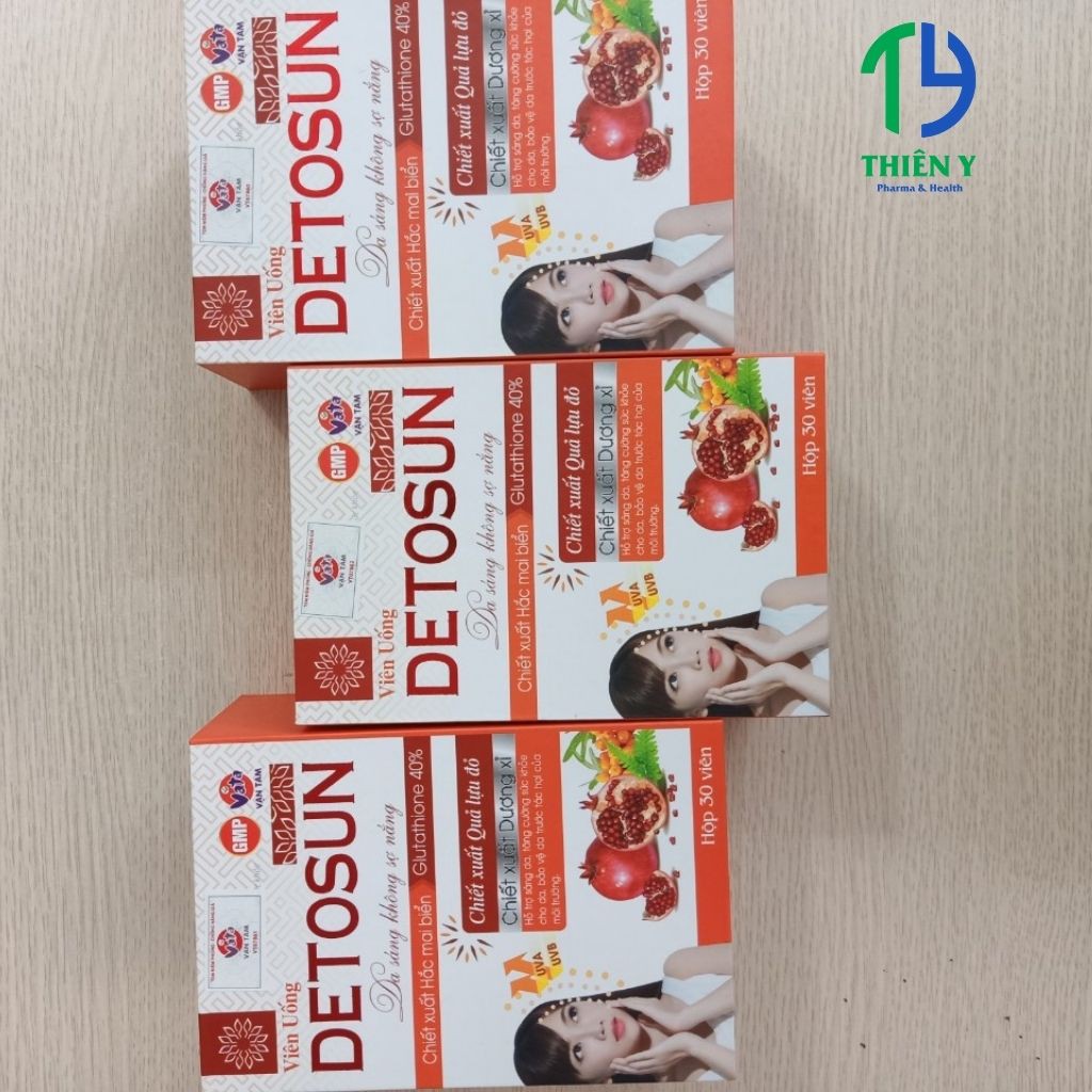 Viên uống chống nắng Detosun, hỗ trợ sáng da, bảo vệ và tăng cường sức cho da, hộp 30 viên - Thiên Y Pharmacy | BigBuy360 - bigbuy360.vn