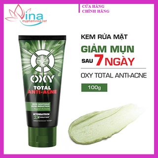 Sữa rửa mặt ngăn ngừa mụn hết thâm Oxy Total Anti Acne 100g mẫu mới