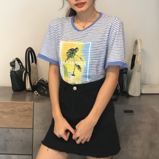 Sale Áo thun summer sọc dừa cây hàng chọn