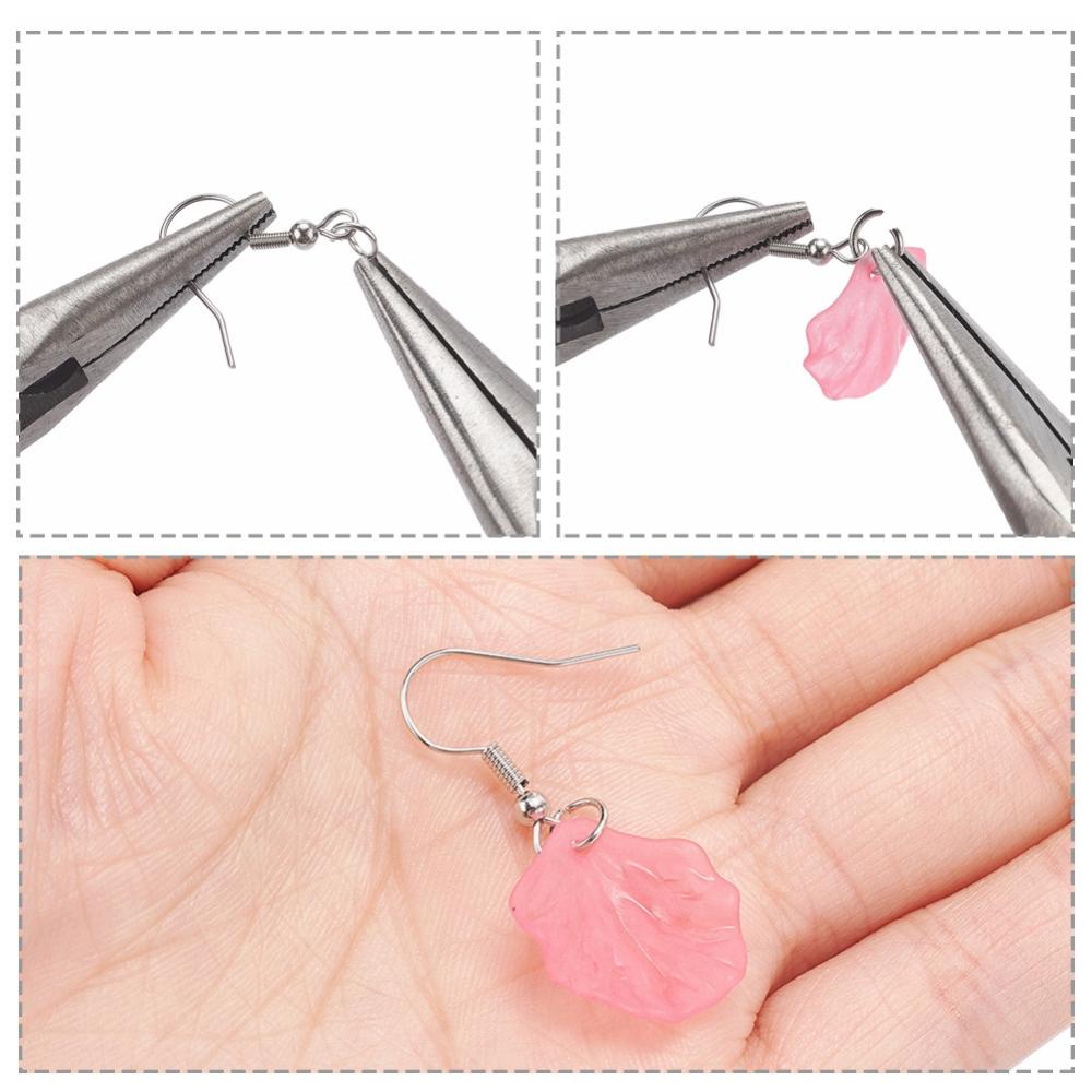 Bộ 200 Mặt Dây Chuyền Acrylic Trong Suốt Nhiều Màu 19.5x16.5x4mm: 1.5mm