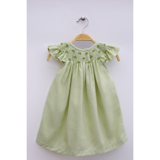 Đầm smock đôi mẹ và bé xanh bơ