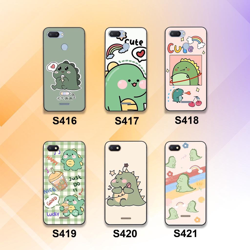 Ốp lưng Xiaomi Redmi 6 - 6A in hình khủng long cute