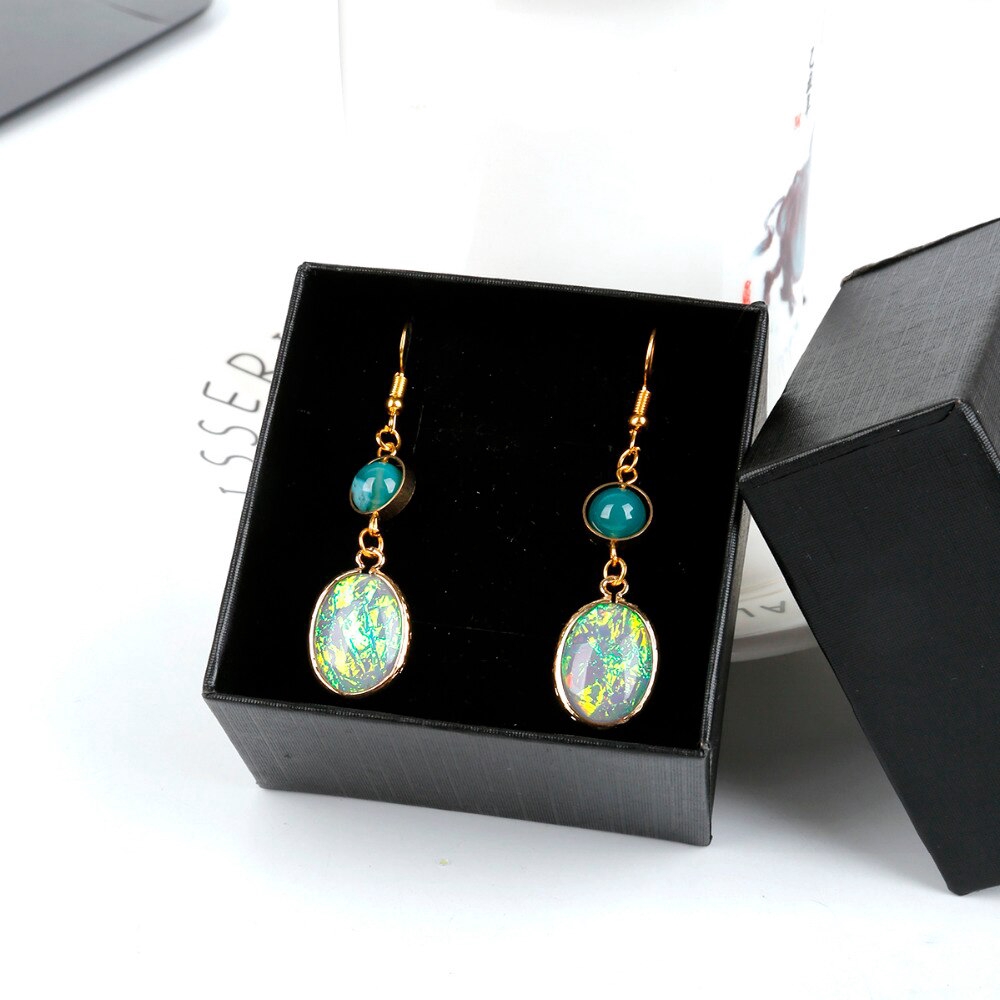 Mặt charm hình oval bằng resin mạ đồng làm trang sức diy