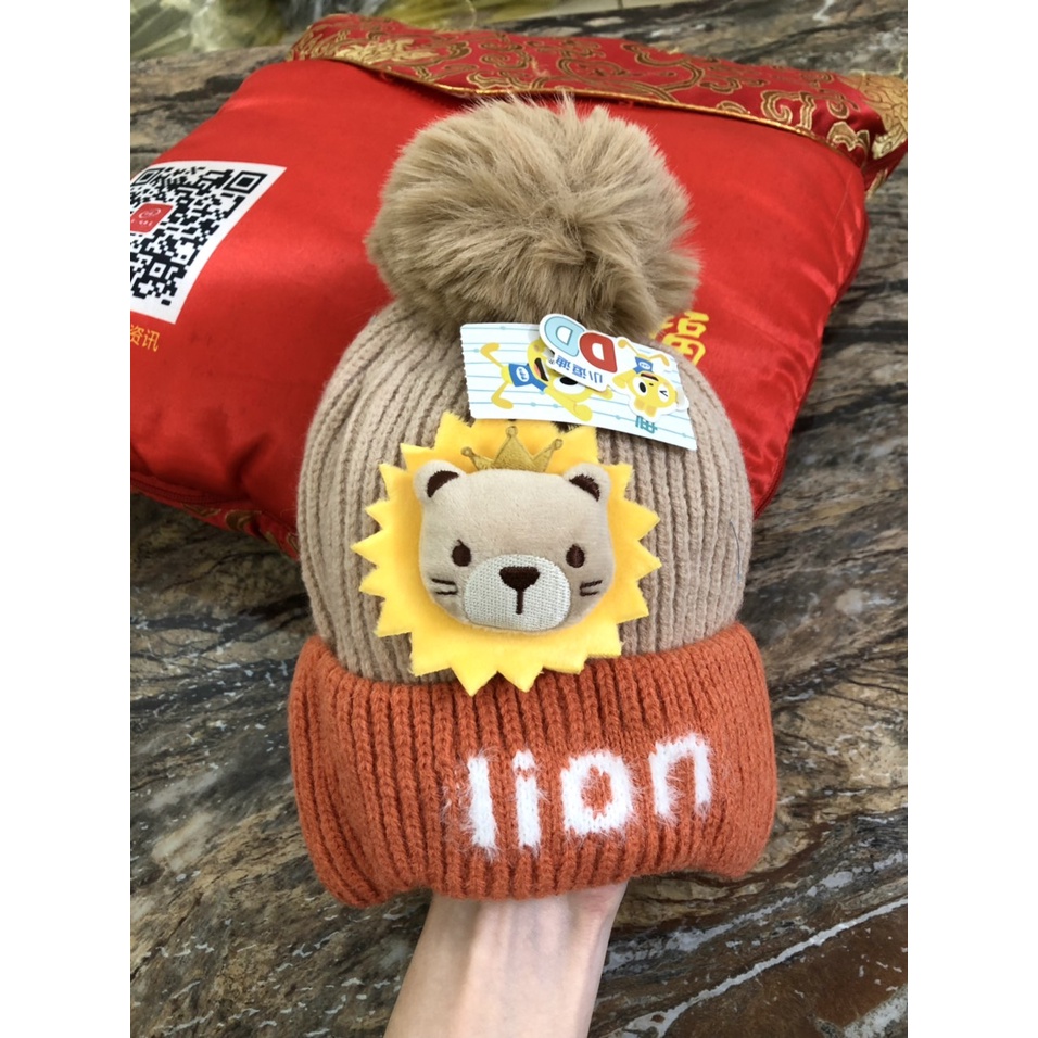 Mũ Len Lion Hình Sư Tử Mẫu Cực Đẹp Cho Bé - Hàng Quảng Châu (M06)