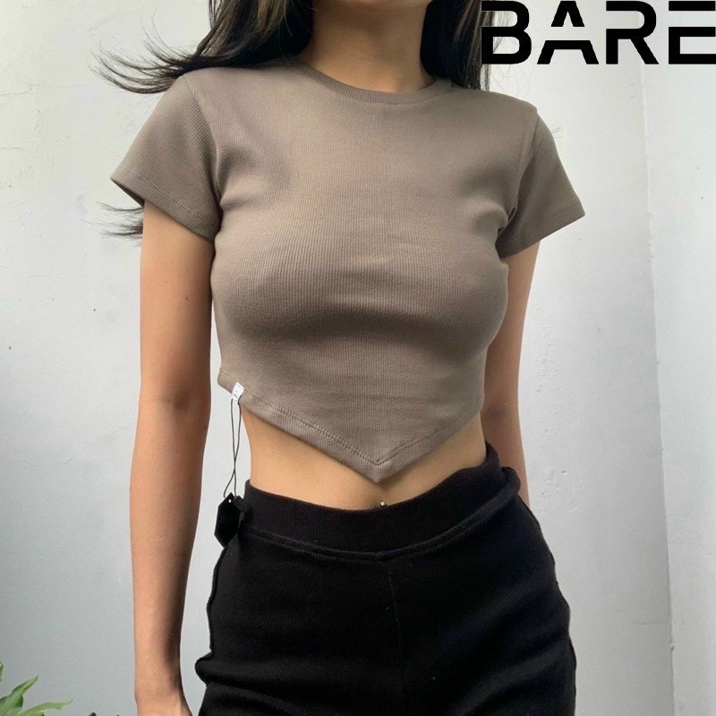 Áo thun croptop, Áo croptop sát nách nữ chất thun gân thoáng mát ☘️☘️☘️☘️NY HP alohashop91