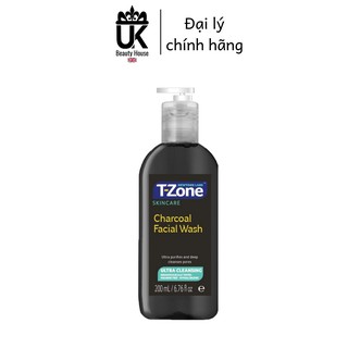 Sữa Rửa Mặt Than Hoạt Tính T-Zone Skincare Charcoal Facial Wash 200ml