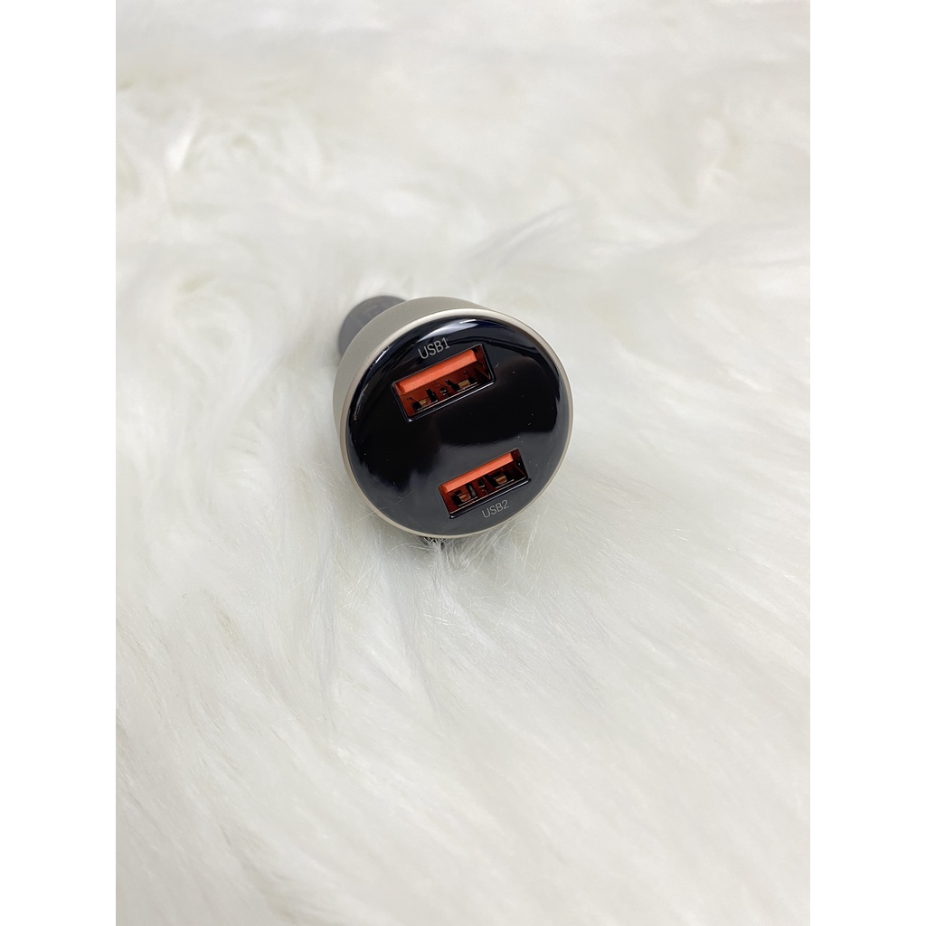 Sạc trên ô tô PISEN QUICK Digital  Dual Car, sạc nhanh đồng thời 2 thiết bị, công suất sạc tối đa 27W, model: LP-CC30