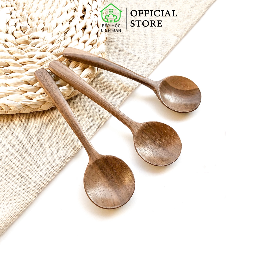 Muỗng Gỗ Óc Chó Decor/Xúc Đồ Khô HAHANCO [CTL528] Size 13cm (01 Chiếc)
