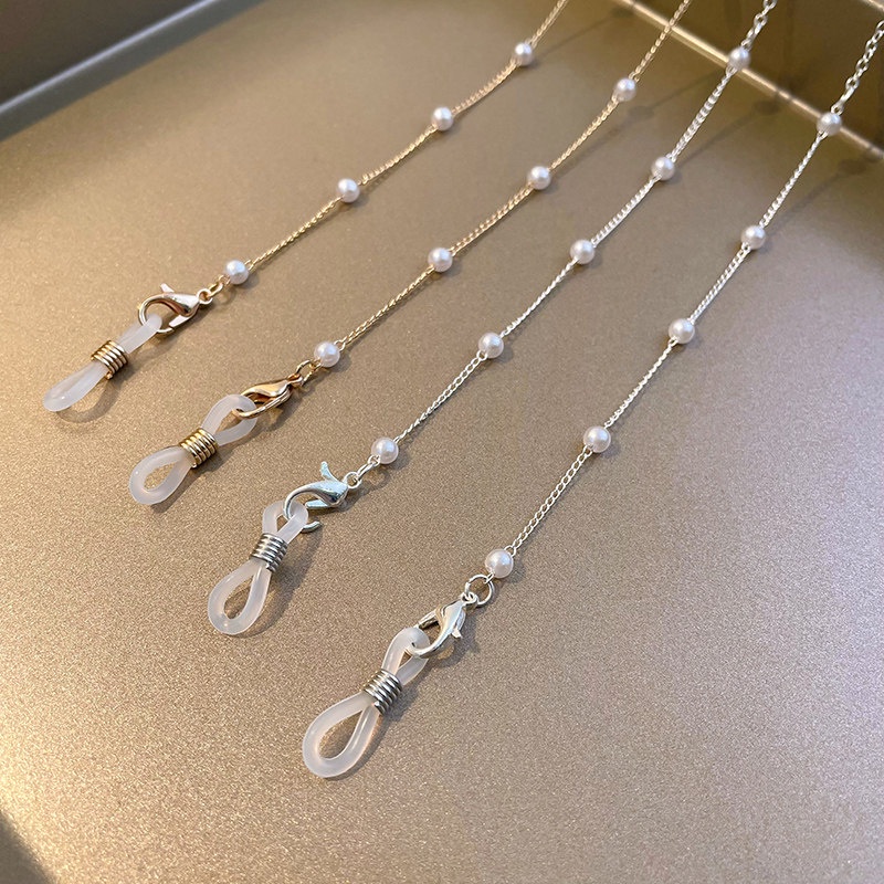 Dây Đeo Khẩu Trang Đính Ngọc Trai Thời Trang Hàn Quốc Cho Nữ