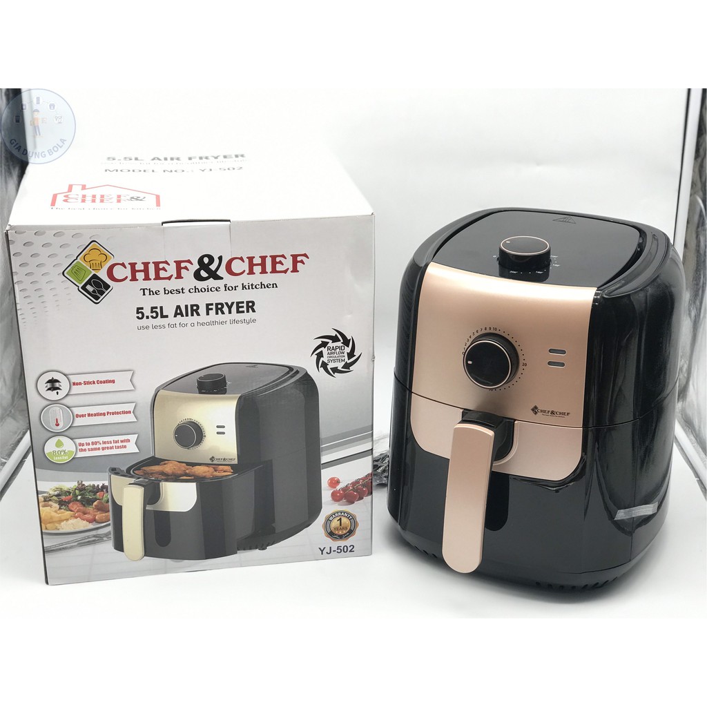 Nồi Chiên Không Dầu Chef&amp;Chef YJ-502 - Dung Tích 5.5L