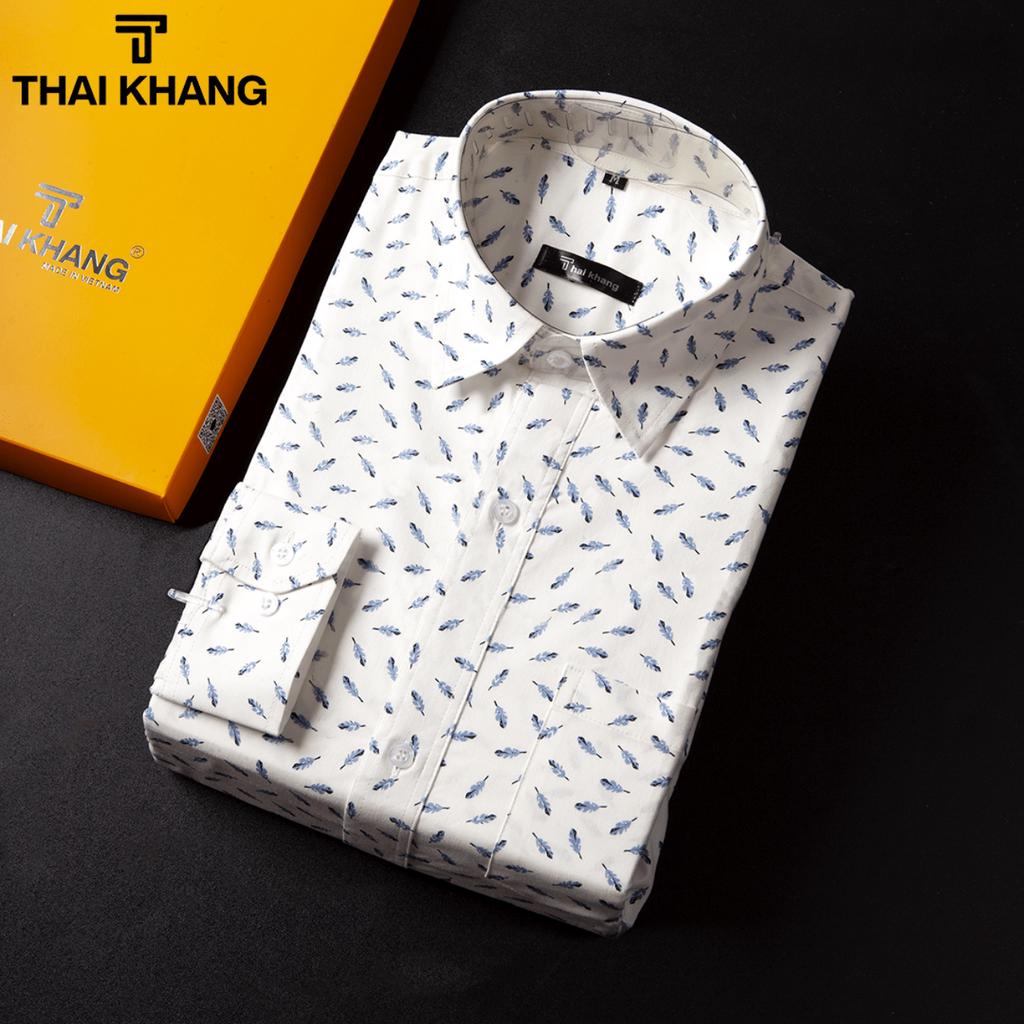 Áo sơ mi nam dài tay cao cấpThai Khang loại áo sơ mi nam form rộng classic AHOP22