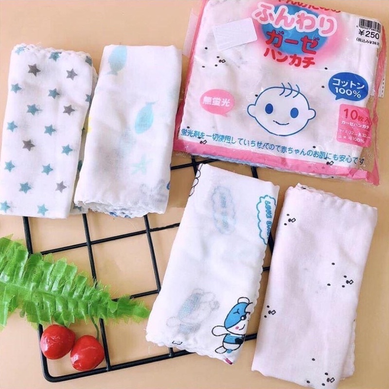 sét 10 Khăn xô sữa hoa văn Nhật