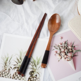 Muỗng, đũa gỗ phong cách tự nhiên mang theo văn phòng, khắc tên theo yêu cầu