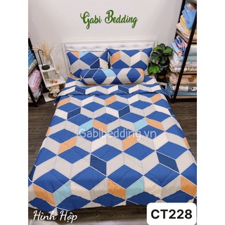 Bộ drap giường cotton hàn quốc - 100% cotton - hình hộp