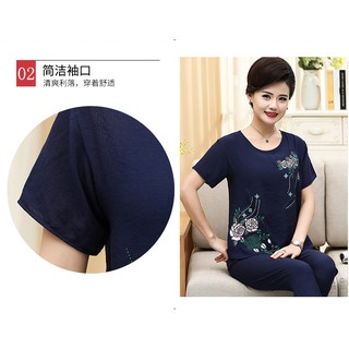Bộ quần áo mặc nhà vải đũi