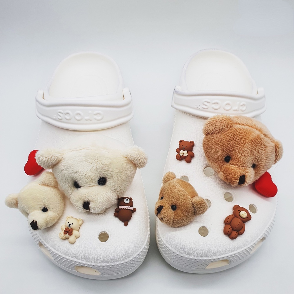 [Deco] Giày Crocs Cài Nút 4 Kiểu Dễ Thương Trang Trí Cho Búp Bê Gia Đình Diy