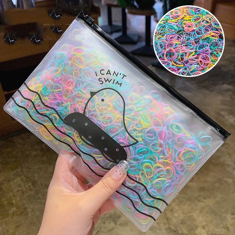 Túi 1000 chun buộc tóc cho bé siêu xinh