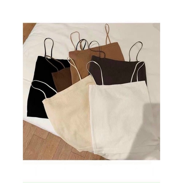 (LOẠI ĐẸP) Áo Bra 2 Dây Mảnh Dáng Lửng #2055 áo hai dây nữ