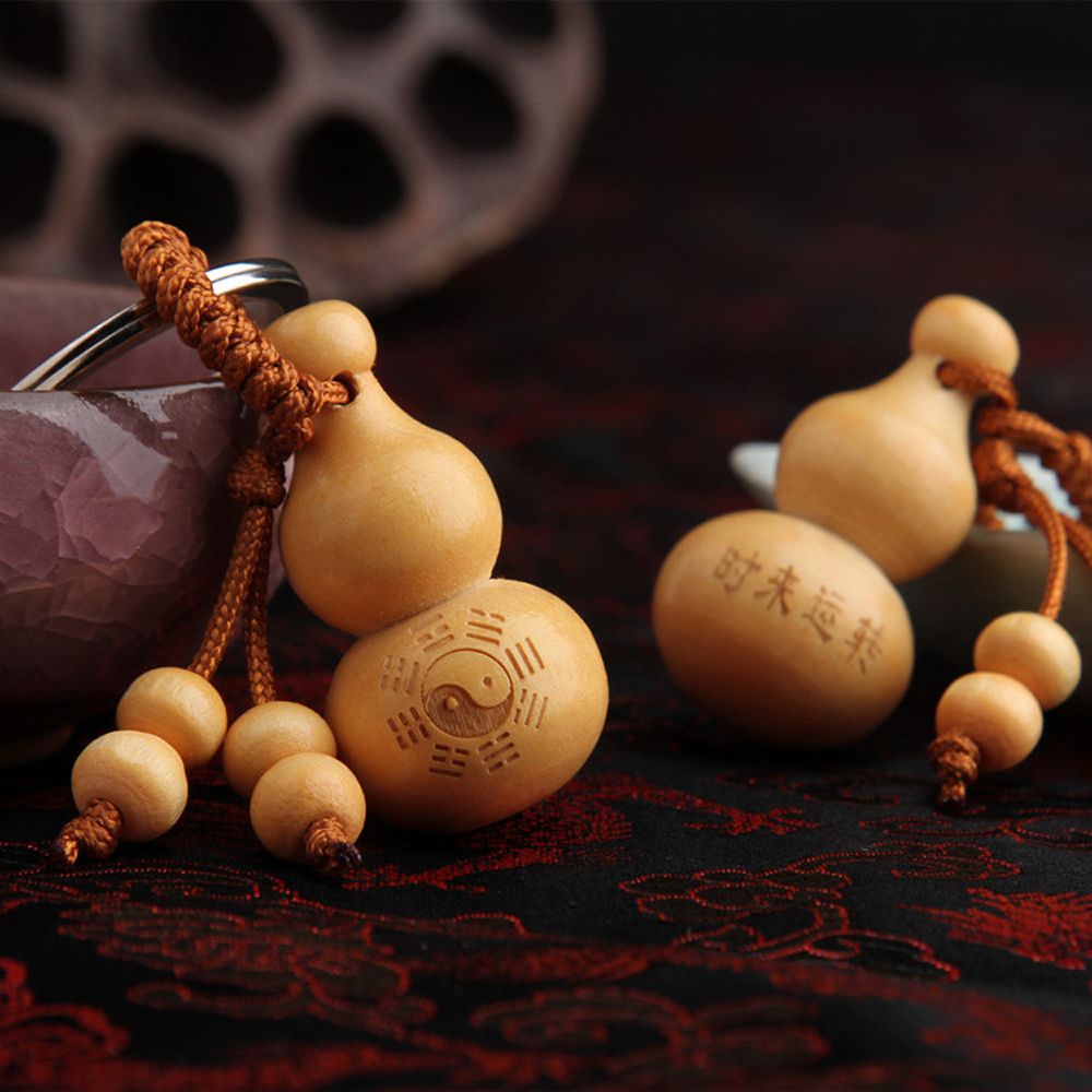 Móc Chìa Khóa Mini Bằng Gỗ Đào Dễ Thương