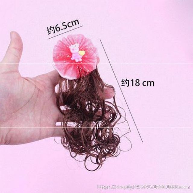 Kẹp tóc giả xoăn cho bé