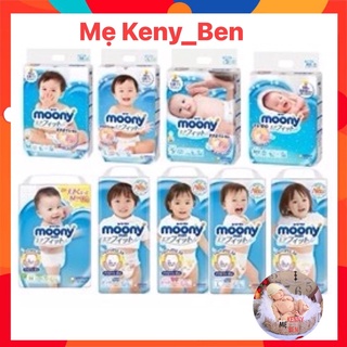 Tã dán/ quần moony nb90/ s84/ m64/ l54/ xl44/ m58/ l44/ xl38/ xxl26