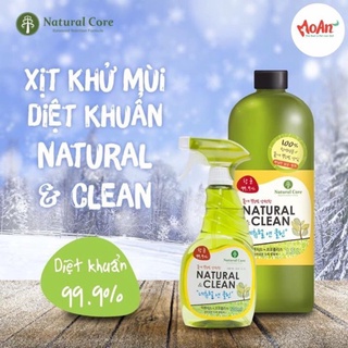 Xịt khử mùi diệt khuẩn natural clean- hàn quốc- 500ml