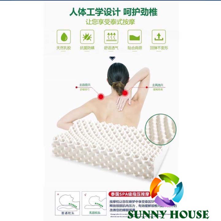 Gối cao su non Ventry CHÍNH HÃNG, Gối cao su cao cấp Thái Lan-Ruby House