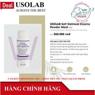 Sữa rửa mặt dạng bột Soft Oatmetal Enzyme Powder Wash Usolab