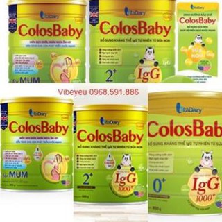 Sữa Non Colosbaby 1000IgG 800g Số 0+ 1+ 2+ Colos for Mum Mẫu Mới Date T4.2022