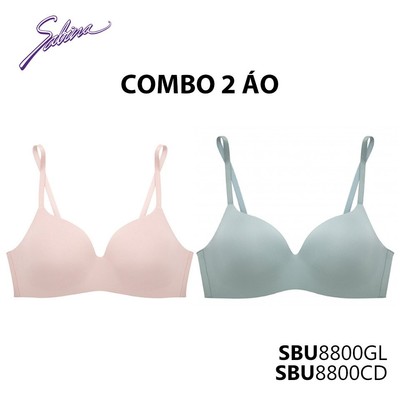 Combo 2 Áo Lót Không Gọng Không Viền May Mút Mỏng Màu Trơn Thời Trang Pretty Perfect By Sabina SBU8800