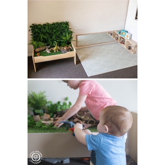 Bàn Ánh Sáng Cho Bé Có Gương 3 Cánh Đồ Chơi Phát Triển Trí Tuệ