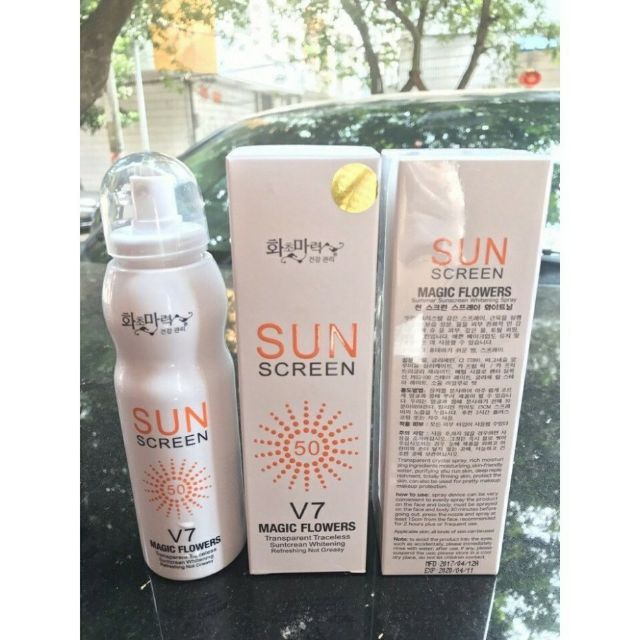 Xịt chống nắng Hàn Quốc Sun Screen V7 bảo vệ da