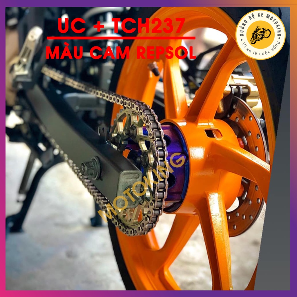 combo sơn samurai màu cam Reposol UC + TCH237 - dòng sơn xịt màu 2 lớp chuyên dụng dành cho sơn xe máy, ô tôi