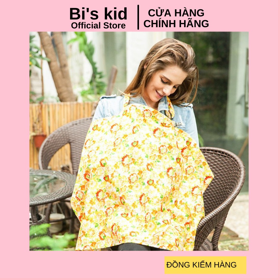 Áo choàng cho bé bú 100% cotton chất liệu dày dặn KT 95x65cm