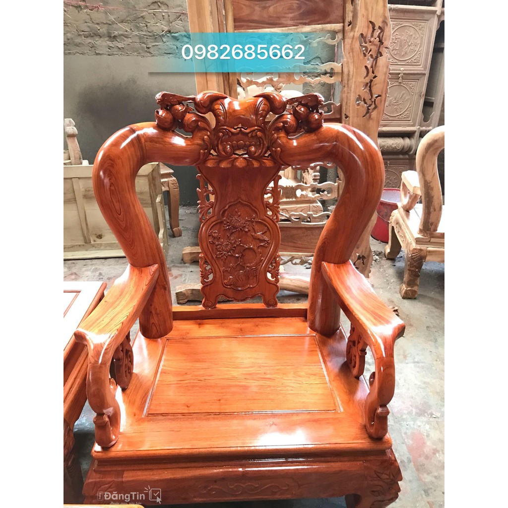 Bộ bàn ghế Minh Quốc Đào gỗ hương đá nam phi