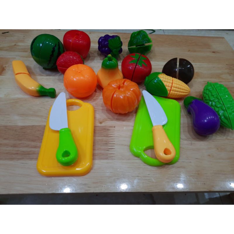 Đồ chơi cắt hoa quả - rau củ nhựa cho bé