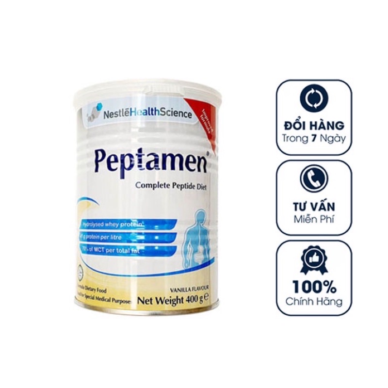 [Mã 155FMCGSALE giảm 7% đơn 500K] Sữa bột Peptamen 400g dành cho người kém hấp thu , ung thư