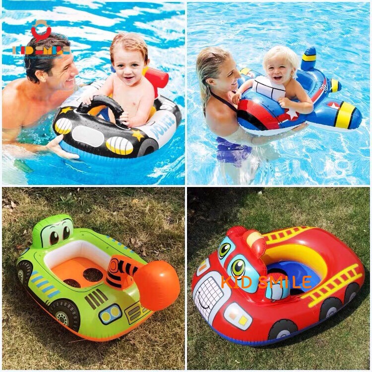 Đồ chơi thể thao Phao bơi trẻ em các loại phương tiện siêu dễ thương, phao ngồi an toàn cho bé từ 3 đến 8 tuổi