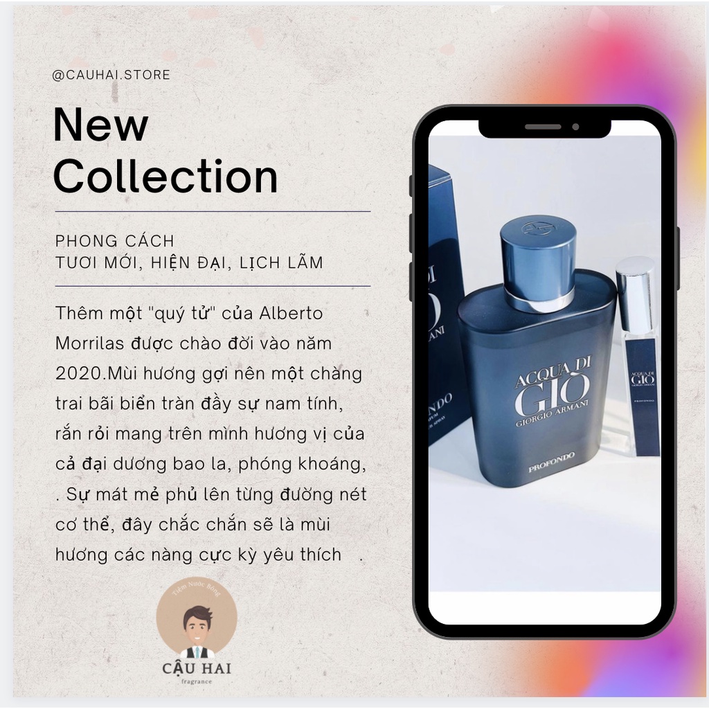 Nước Hoa Nam Acqua di Gio Profondo Chai (10ml) | BigBuy360 - bigbuy360.vn