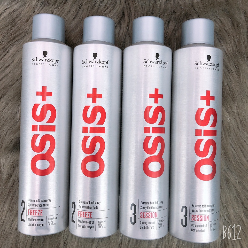 Keo giữ nếp tóc cứng SCHWARZKOPF Osis+ Strong Hold Hairspray 300ml) - Keo sịt tóc